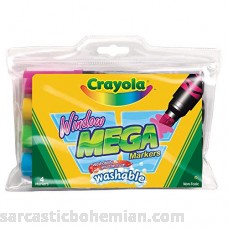 Crayola Washable Window Mega Markers 4 Pkg-Blue Pink Yellow Green